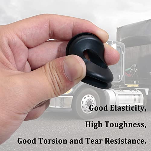Kootans 100Pcs Glad Hand Seals, Truck Glad Hand Seal Round Elastic Grommets Rubber Gladhand Seal Washer For Semi Trailer Truck Or Tractor Braking Air Hose Parts Number 10028 #TOP5