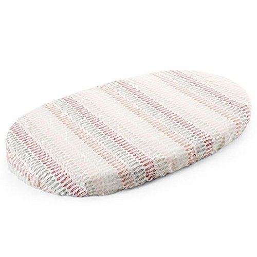 Stokke Sleepi Fitted Sheet, Coral Straw