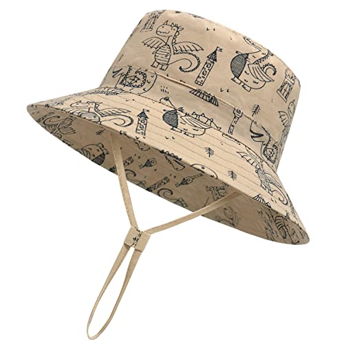 Image of Baby Sun Hat Baby Boy Hats Toddler Hat UPF 50+ Bucket Hat for Baby Girls Infant Beach Hat with Wide Brim Kids Caps