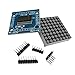 ARCELI MAX7219 Red LED Dot Matrix Módulo de Pantalla de Control MCU Kit de Bricolaje con 1x8 Agujero Redondo Hembra encabezado 5P Looper para Arduino