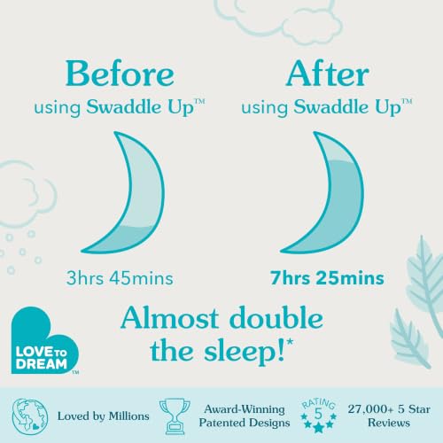 Image of Love To Dream Swaddle UP, Baby Sleep Sack, Twin Zipper for Easy Diaper Changes, Arms UP Position, Hip-Healthy, Lightweight & Breathable, Moderates Temperatures 20-24C, Medium 3-6 Months, Oatmeal