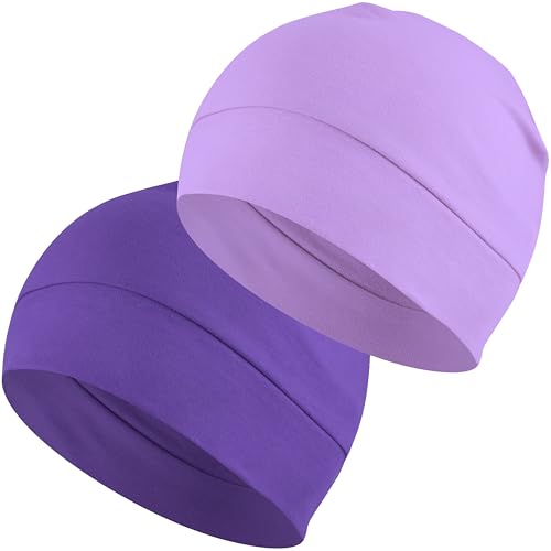 Image of Headshion 100% Cotton Skull Caps Beanie Sleeping Hats for Men Women