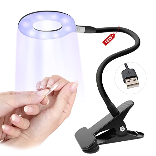 Saviland U V Light For Nails – 16W 2-In-1 Usb U V Led Nail Lamp With Securing Clip Curing & Lighting Rotatable Nail Dryer Flexible U V Nail Lamp Curing Nail Gel Polish For Home Diy Salon Use, Black #TOP5