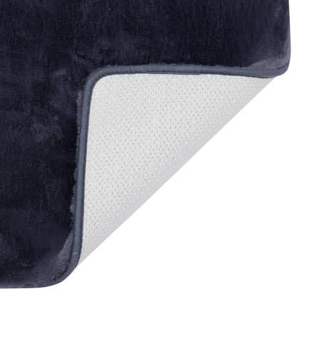 Image of Pano Fur Stylish Anti -Skid Backing Super Soft Runner for Bathroom, Kitchen & Living Room Runner, Anti -Skid, Bedside Runner for Bedroom, Floor, Home Decoration, Cashmere 50X150 Cm, Dark Grey