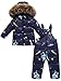 ZOEREA 2 Piezas Traje de Nieve Niños Abrigos Chaqueta con Capucha + Pantalones Niña Niño Ropa de Invierno Set