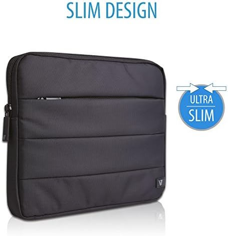 V7 Cityline Shock & Water Resistant Sleeve | Case for Apple iPad Air 2 (all iPad Generations) and Windows Android and Tablet PCs up to 10.1” - Black