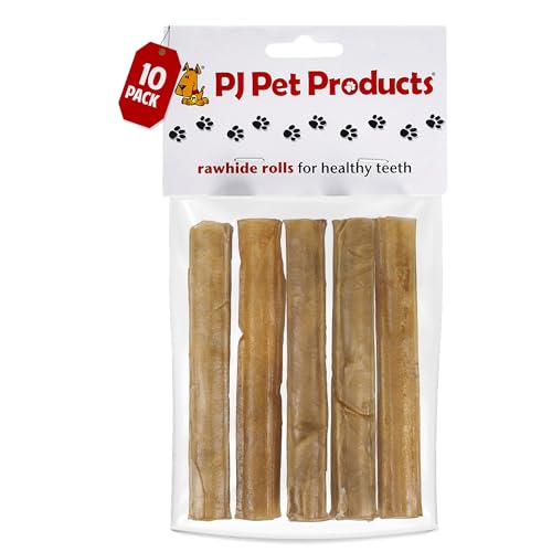 PJ Pet Products Rawhide Pressed Rolls 125 mm, 50 Pack