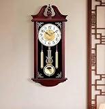 MNBVH Orologio da Parete a Pendolo retrò Grande Nonno Orologio da Parete per Soggiorno Decorativo a Batteria silenzi