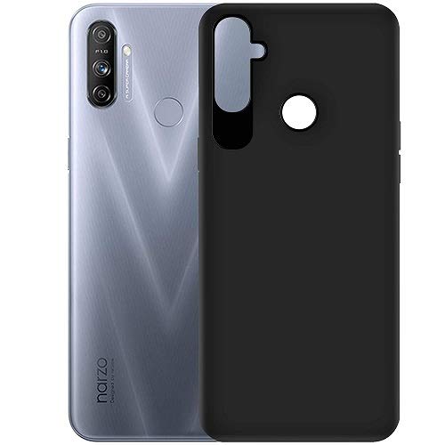 Colorcase Rubberised Soft Silicone Flexible Back Cover Case for Realme Narzo 20A - (Black) (B08K982TCZ) Amazon Price History, Amazon Price Tracker
