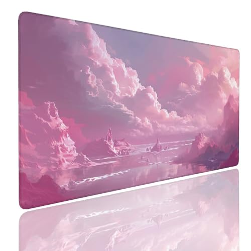 Tapis souris gamer large étanche avec bords cousus anti-effilochage