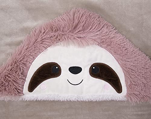iyoimono Rosa Faultier Geschenk für Frauen Tragbare Decke Sofadecke Sloth Kuscheldecke Flauschig Cartoon Kuscheldecke Niedliches Tiermuster Wohndecke 152 * 125cm
