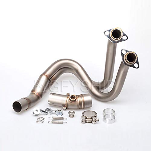 KYN for Kawasaki ER6N ER6F 2012-2016, Ninja 650 2012-2016, Versys 650 2015-2017 Motorcycle Exhaust Pipe Muffler with Link Pipe (F)