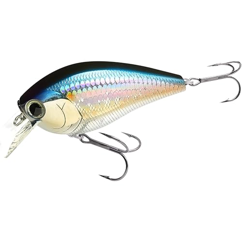 LUCKY CRAFT LC 4.5 Silent, Squarebill Crank Action Tournament Wobbling Freshwater Bass Fishing Bait (270 MS American Shad)