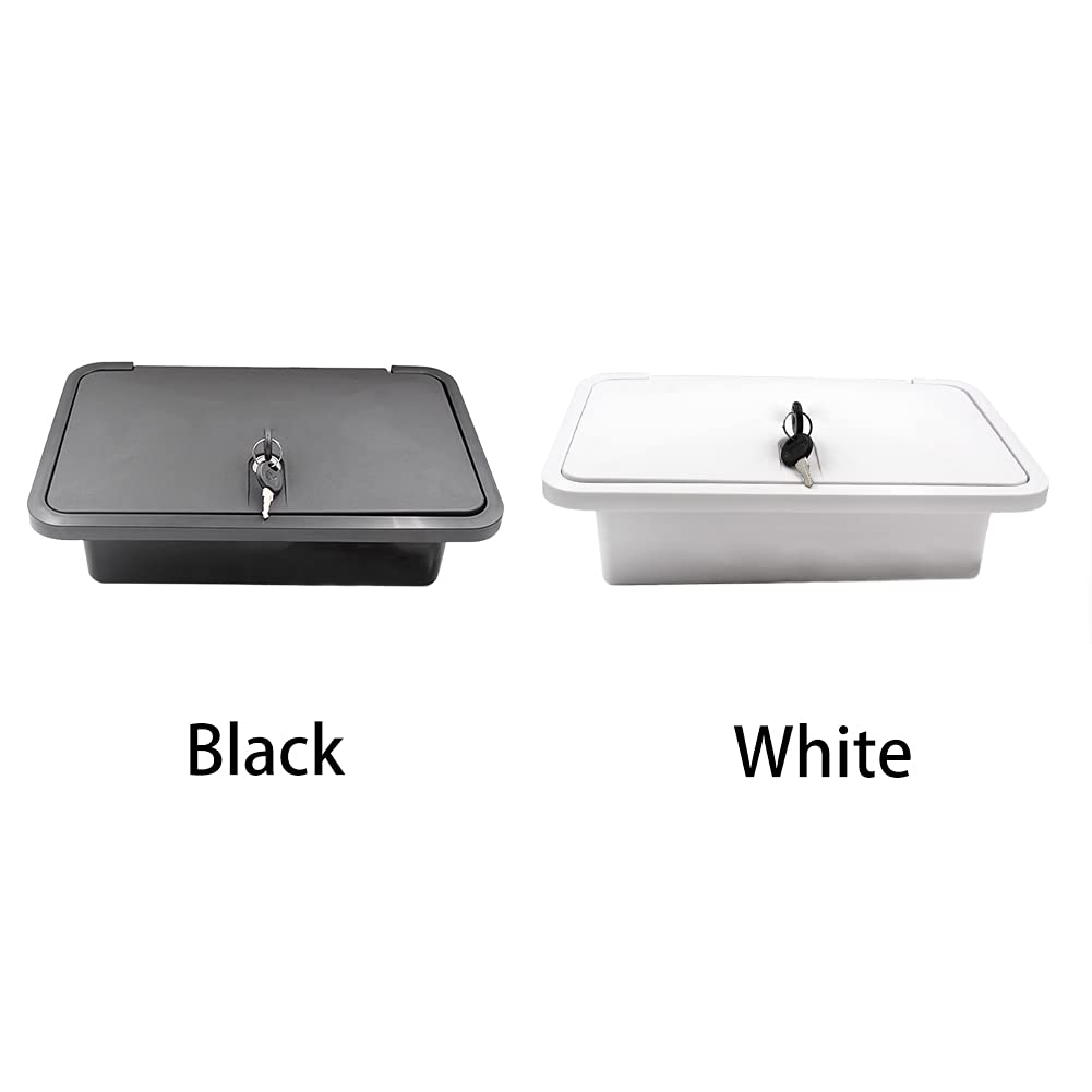 Kit de caja de ducha para autocaravanas exterior, resistente a la intemperie Rv grifo de ducha piezas y accesorios, kit de caja de ducha al aire libre con cerradura y llave (negro)