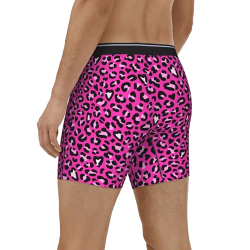 Men's Boxer Briefs Leopard Print Underpants Non Slip Breathable Christmas Flamingo Underwear for Men S-XXL4