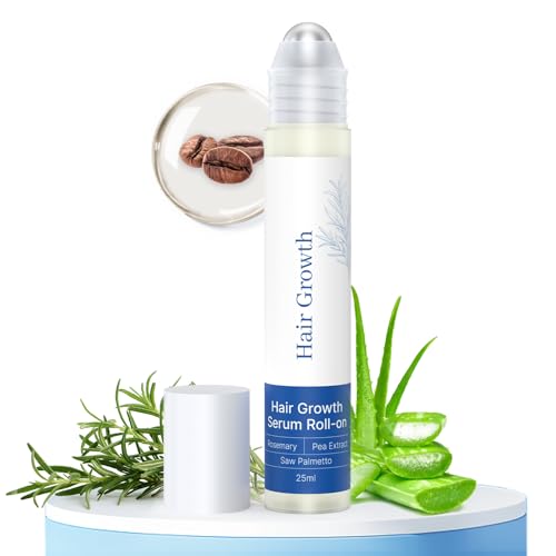 Gluvelessia Hair Growth Serum Roll On with RosemaryHelps Support Thicker Fuller Hair AppearanceClean Non-Greasy Hair Loss Support for Men & WomenRosemary0.84 Fl Oz (Pack of 1)