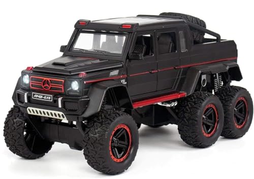 Image of VARIYA ENTERPRISE Exclusive Alloy Metal Pull Back Die-Cast Car Diecast Metal Pullback Toy Car with Openable 6 Doors,Light Music Boys Gifts Toys (1:22 Big Mercedes AMG G63 6X6-Black)
