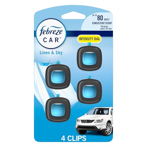 Febreze Car Vent Clip Air Freshener Linen and Sky