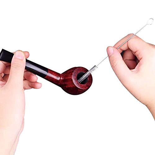 Flexible Drain Brush,Nylon Cleaner Double Ended Elastic Hose Pipe 67-inch and 2 PCS 8.2-inch Straw Cleaning Brush