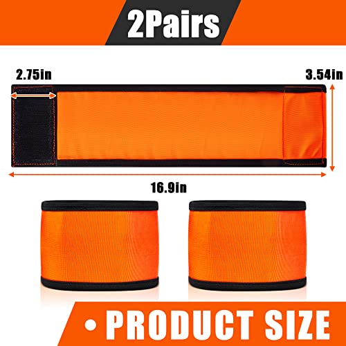 Taiyin 4 Pcs Ice Hockey Referee Arm Bands Orange Elastic Armband for Distinguish with Linesman by Taiyin - Image 2