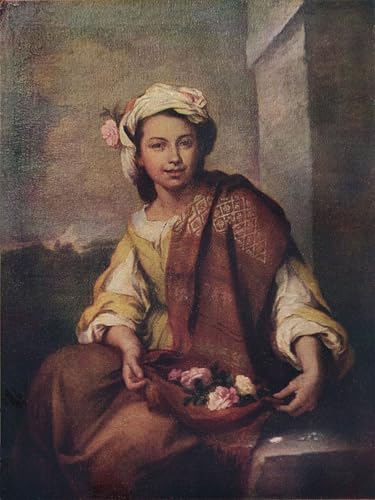 Pintura la ragazza dei fiori de Murillo sobre lienzo para regalo de bodas