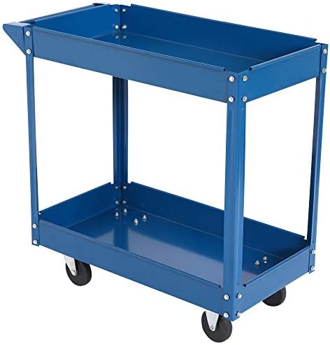 Durhand 31" 2-Tier Rolling Tool Utility Cart With Handle