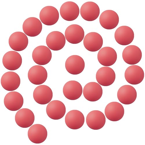 Jihugu 30 Pack Ping Pong Balls Bulk 40mm Plastic Balls for Carnival Pool Arts Party Decoration Outdoor Handmade DIY Pet (30pcs-Red)