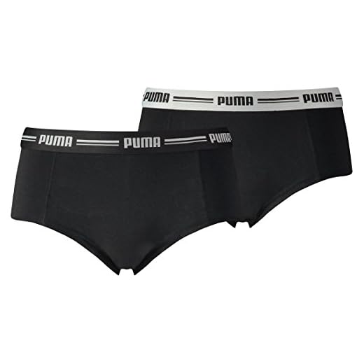 PUMA Iconic 2P Mini Short, Nero, XS (Pacco da 2) Donna