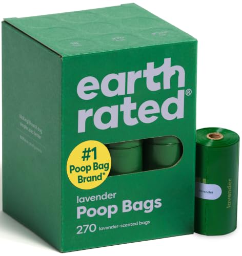 Earth Rated Dog Poop Bags on Refill Rolls, 270 Bags, Lavender