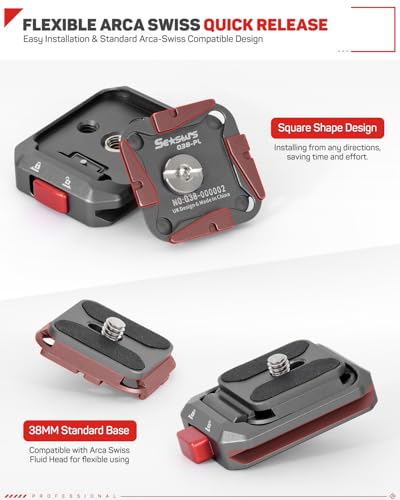 image for IFOOTAGE Q38 Quick Release Plate, Camera Quick Release, Tripod Mount Q