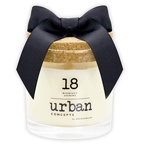 Urban Concepts by DECOCANDLES - Highly Scented Soy Candle - Long Lasting - Hand Poured in USA (Midnight Jasmine, 6.7 Oz.)