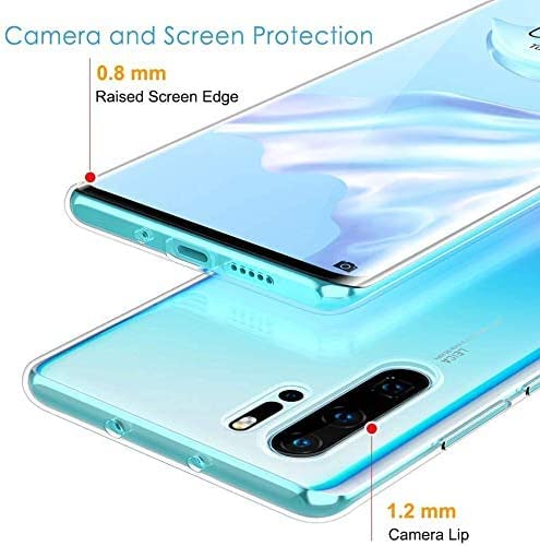 Kokio Crystal Clear Cover per Huawei P30 Lite con 2 Pezzi di Vetro Protettivo,Cover Protettiva in Silicone TPU Trasparente Morbido Ultra Sottile,Anti-Ingiallimento Antigraffio