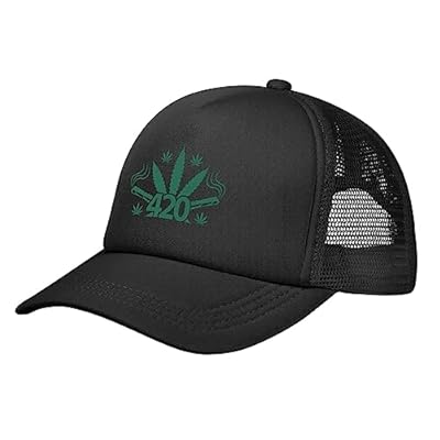 Piegricdiat 420 Cannabis Weed Trucker Hat Mesh Back Baseball Cap Foam Front Hat for Men & Women