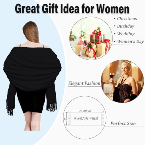 TwoYek Womens Scarf Pashmina Shawls and Wraps for Evening Dress Wedding Bridesmaid Gift4