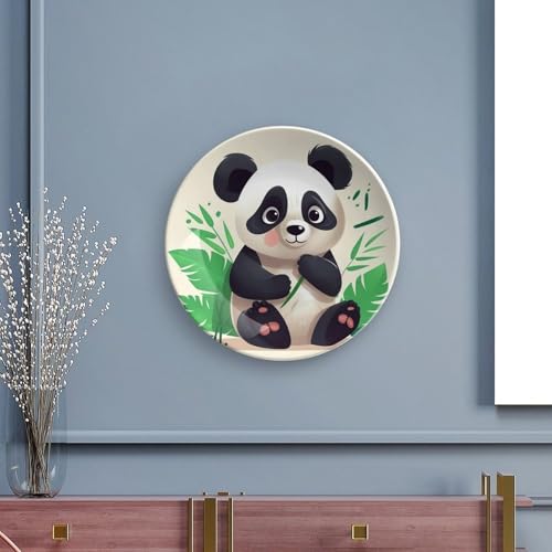 Plato decorativo de porcelana Bone China Panda Star 7 in miniatura 5