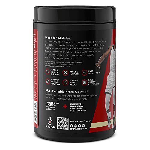 Image of Whey Protein Powder | Six Star Whey Protein Plus | Whey Protein Isolate & Peptides | Lean Protein Powder for Muscle Gain | Muscle Builder for Men & Women | Vanilla, 2 lbs (Package May Vary)