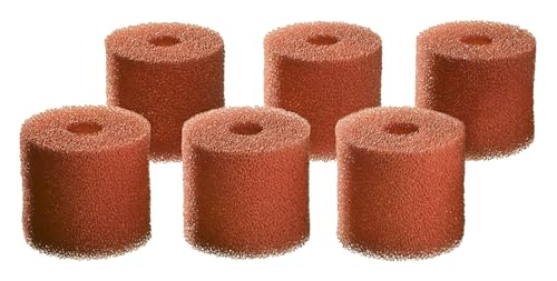 OASE 46482 Ersatz Filterschwamm, Vorfilterschwaum Set für BioMaster Aquarium Außenfilter, 6 Stück, 30 ppi, organge