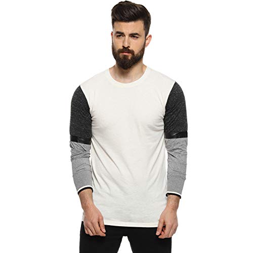 Image of CAHOOT Men's Blue and Mint Ombre Henley Neck Short Sleeve Regular Fit T Shirt for Regular Wear