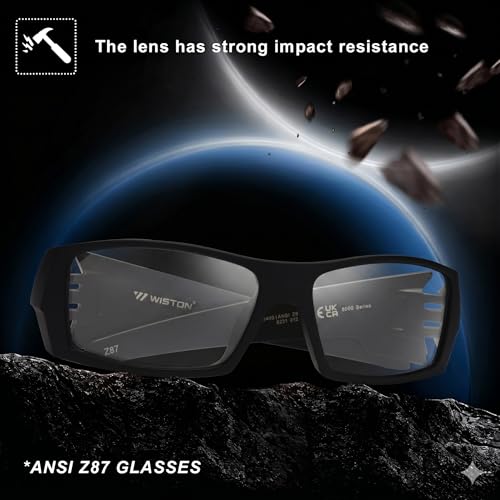 Image of WISTON Z87 Sunglasses Wrap Around Sunglasses for Men Rectangular Safety Glasses UV400 for Sport Working 8231