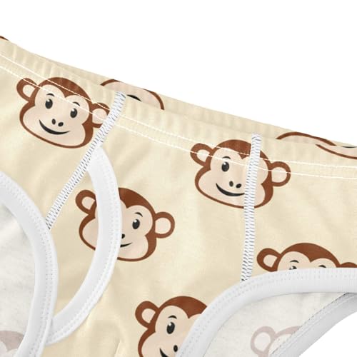 Cute Monkey Yellow Toddler Boy's Underwear 2T 23021934