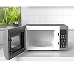 Emerson MW7601SL Compact Countertop Microwave Oven with Sleek Mirrored Finish Door 10 Power Levels, 6 Auto Menus, Glass Turntable and Child Safe Lock, 0.7 Cu. Ft, Silver - Image 5