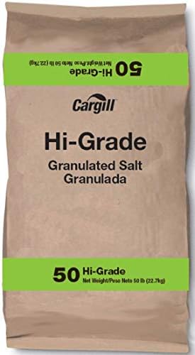 Cargill Sodium Chloride Hi Grade Granulated Salt [NaCl] [CAS_7647-14-5] White crystalline Solid (50 Lbs Bag) by Wintersun Chemical_AB