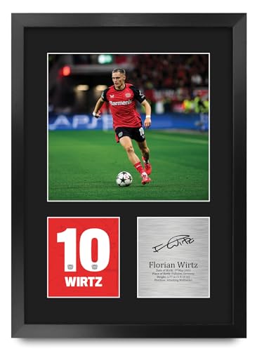 Affiche Florian Wirtz Encadrée Signature A3 Leverkusen sans Pliure Poster Foot