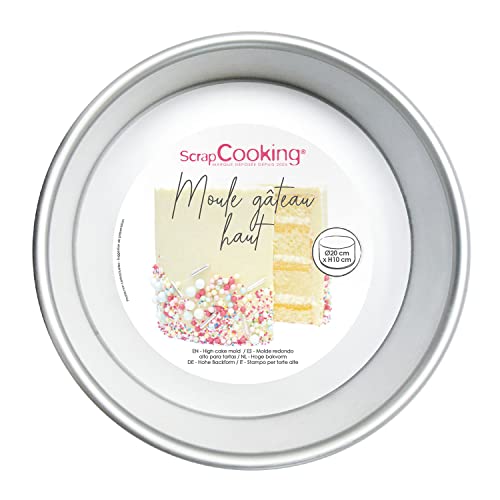 ScrapCooking - Moule à Gâteau Rond Ø 20 cm - En Aluminium à Bords Hauts - Moule Layer Cake,...