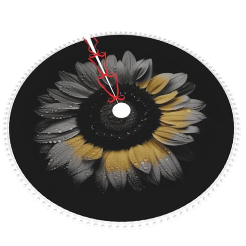 Tapis de sapin double couche à pompons pour décor de fête - 3