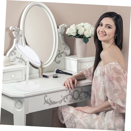 Espejo de maquillaje LED con luz en forma de corazón miniatura 6