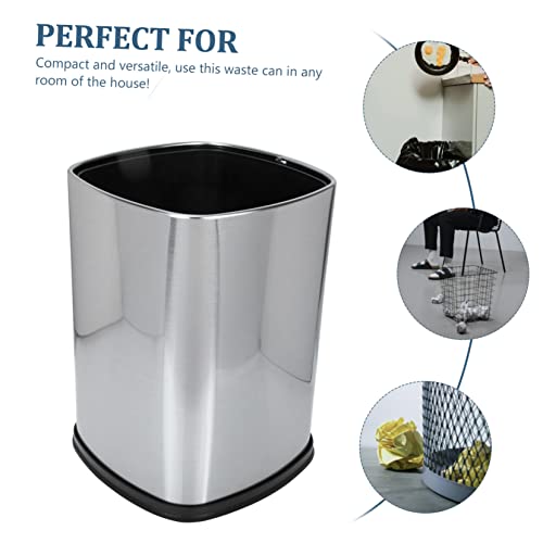 Caneca de basura rectangular metálica para cocina 1 ml miniatura 5