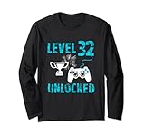 Photo Gallery 32 ° compleanno giocatore regalo livello 32 sbloccato divertente bday outfit maglia a manica Photo Gallery 32 ° compleanno giocatore regalo livello 32 sbloccato divertente bday outfit maglia a manica
