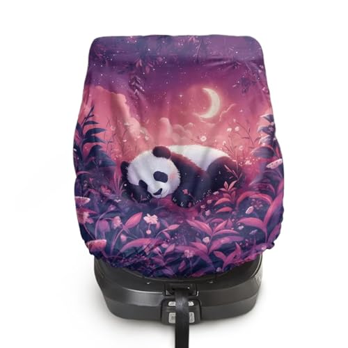 Dreaweet Cute Panda Pattern Toddler Car Seat Sun Shade Cover Baby Car Seat Accessories Keeps Your Toddler Baby Seat at a Cool Temperature Sun Protector for Baby Car Seat