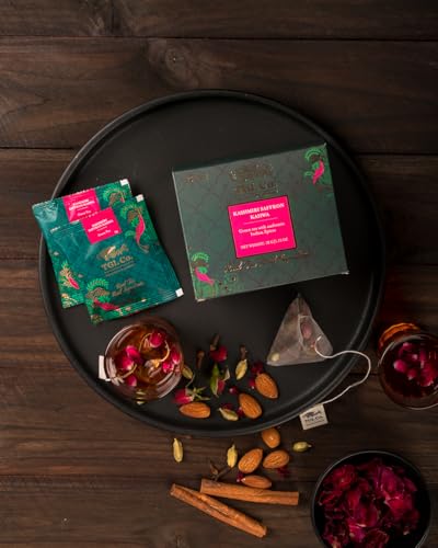 Image of TGL Co.Kashmiri Saffron Kahwa Herbal Tea Infusion (16 Tea Bags Pack Of 2)|Rich in Anti Oxidant | Refreshing | No Artificial flavor | Improve Digestion